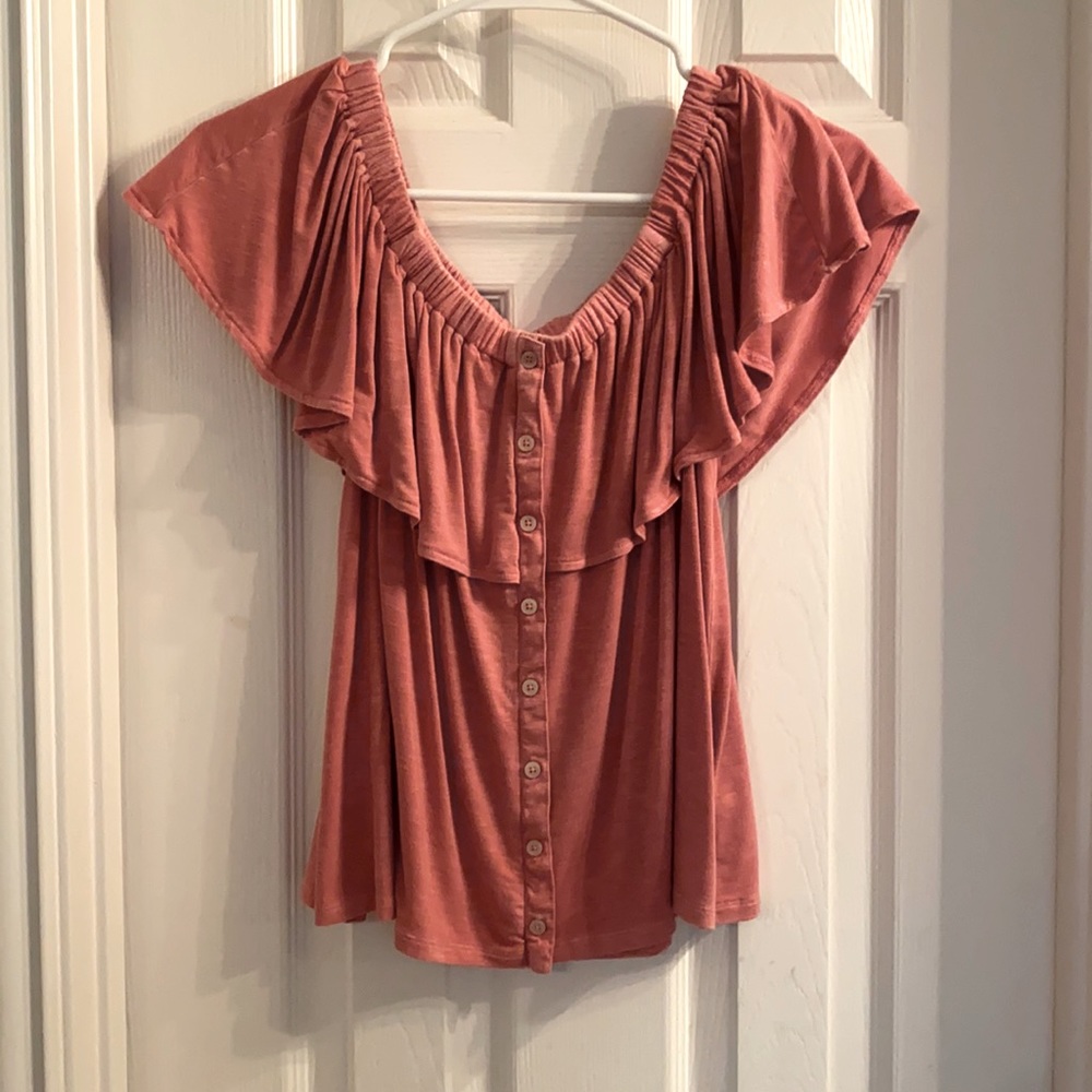 American Eagle Off the shoulder flowy top